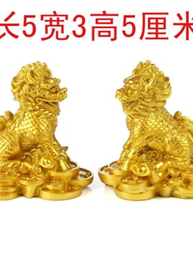 麒麟摆件一对大号卧室大门车内装饰品新房客厅火麒麟送子创意摆设