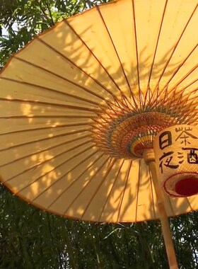 中典非遗手工油纸伞古镇庭院花园大伞防雨防晒实用复古户外遮阳伞