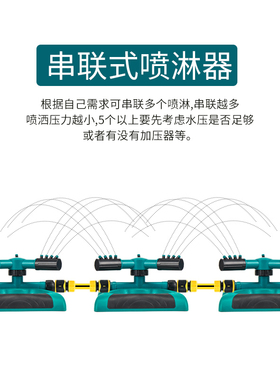 园林灌溉喷头 360度自动旋转喷水喷灌园艺草坪浇水浇花屋顶洒水器