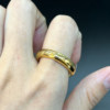Ancient gold ring glossy solid electric black musical note