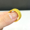 Hourglass ancient gold ring 999 solid gold hollow