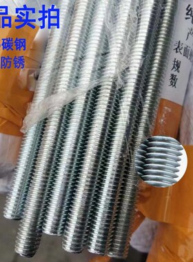 国标镀锌丝杆全牙通丝吊筋吊杆吊顶丝杠全螺纹牙条螺杆M6M8M10M12