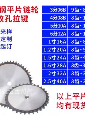 3分06B链轮平片/工业链轮片/齿数33/34/35/36/37/38/39/40-80齿