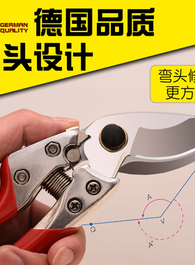 佳盛果树剪刀园艺剪刀修枝剪家用树枝剪子工具修花剪刀园林粗枝剪