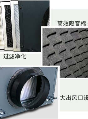 维斯米德静音风机商用单向流新风换气机新风系统家用抽排风送风机