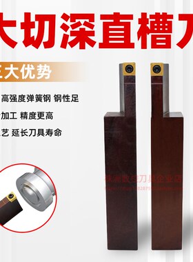 端面切槽刀杆大切深数控槽刀刀杆R/L2525M09-60/180 T40 加长加深