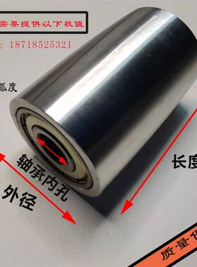 砂带机调偏铁轮辅助轮配双轴承从动轮弧面导轮防止皮带脱落张紧轮