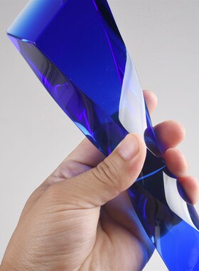 刻字水晶奖杯奖牌定制创意比赛团队颁奖刻字定做订制蓝色五角星