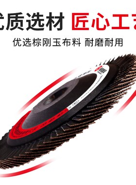 加厚百叶片金属不锈钢打磨抛光片100角磨机专用塑盖百叶轮切割片