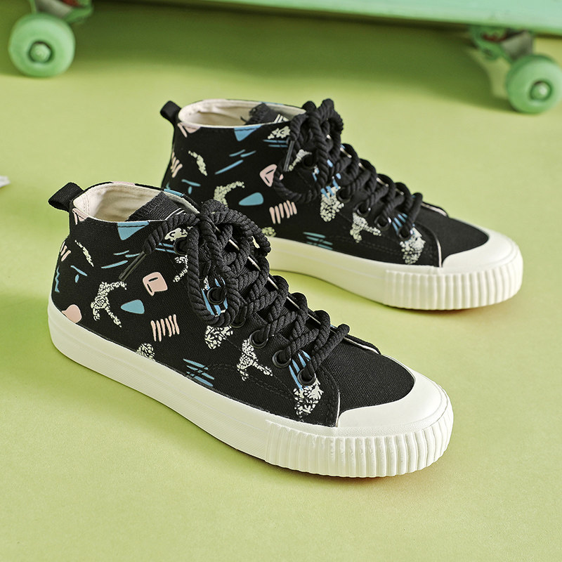 人本【每双都超值！】帆布鞋女休闲鞋百搭布鞋板鞋平底鞋复3639