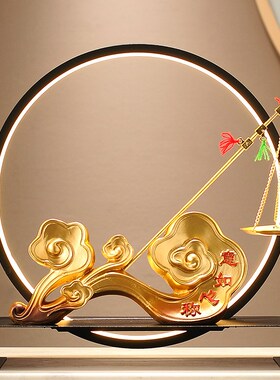 平安喜乐入户玄关流沙画摆件高级感客厅酒柜装饰品新房子乔迁礼物