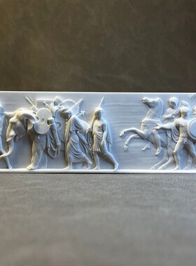 复古艺术石膏浮雕立体装饰画相框画心桌面摆件酒柜书架装饰礼物