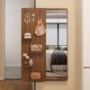 Perforated board dressing mirror push-pull closed hidden full-body mirror wall-mounted self-adhesive mid-century style wall-mounted entrance fitting mirror