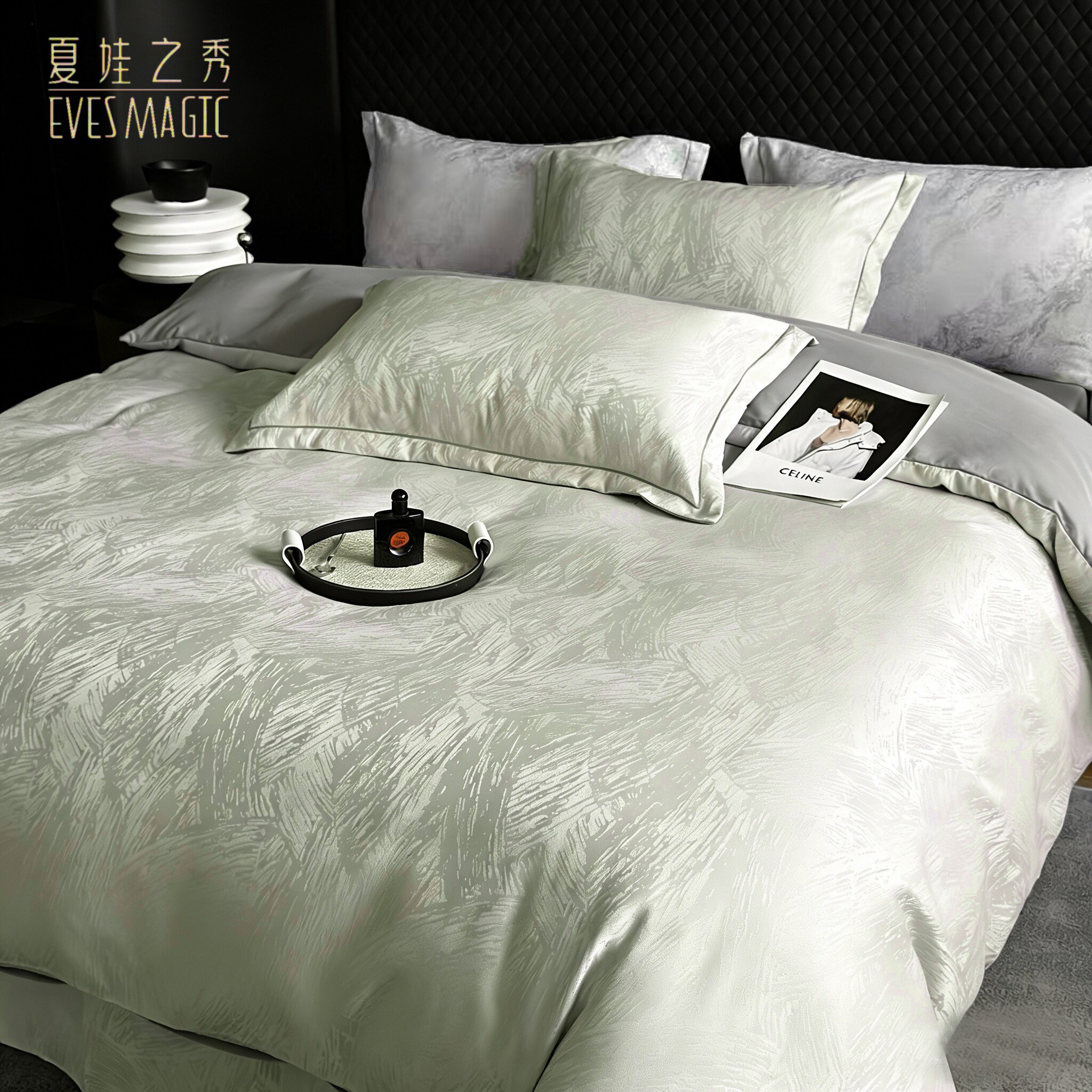 夏娃之秀金丝银线新款高奢宋锦缎大提花四件套双人床上用品