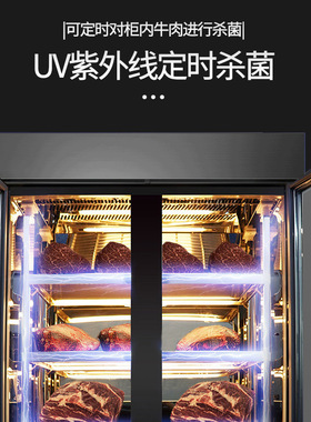 半度斯雅湿式牛肉排酸柜商用西餐厅干式牛排熟成柜冷藏保鲜展示柜