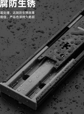 抽屉滑道阻尼静音推拉滑轨不锈钢缓冲轨道反弹三节轨键盘二节导轨