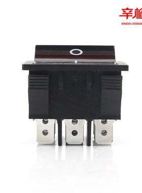 船型翘板波动开关KCD7-303*3九脚两档36*31mm16A250V20A125V黑色