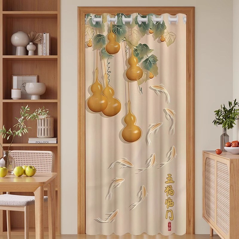 Home fabric Chinese door curtain partition curtains in winter warm air-conditioning bedroom room household cover curtains
