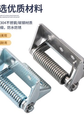 CL129弹簧铁铰链合页加厚304不锈钢合页自动闭合复位工业合页设备