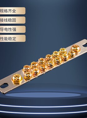厂家直销纯铜零地排3/5/7孔配电柜内接零2*15/3*30汇流排端子加厚