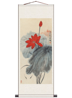 于飞丝绢画国g画名家字画客厅书法背景房间新中式花鸟茶楼挂画