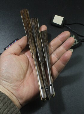 文玩小扇子袖珍竹扇4寸5寸6寸棕竹D金丝竹半棕折扇空白书 画小古