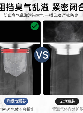 地漏防臭芯卫生间下水道防反味硅胶内芯浴室排水口防虫盖神器通用