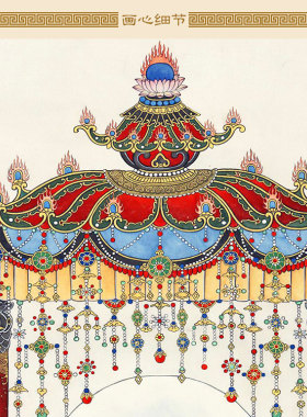弥勒佛画像 天冠弥勒菩萨佛像画 绢布卷轴挂画装饰画来图定制订做