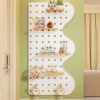 Solid wood hole board wall partition storage rack entry entrance layer wall wall door decorative storage display shelf