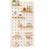 Solid wood hole board wall partition storage rack entry entrance layer wall wall door decorative storage display shelf