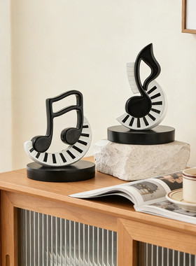 中古风乐章音符钢琴上艺术摆件高级感客厅电视柜创意居家小众装饰