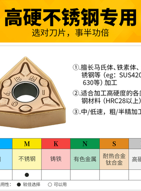 数控外圆车刀片WNMG 080404 080408 080412 BM不锈钢专用BL1216