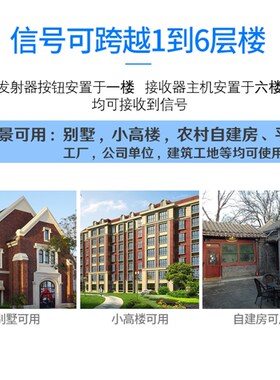 无线智能门铃家用超远距离无线门铃一拖一拖二电子遥控老人呼叫器