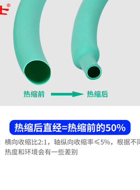 热缩管套装绝缘套装彩色黑色热收缩管电工接线管电线保护套修复管