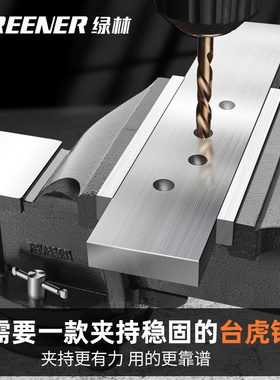 绿林台钳工作台重型台虎钳小型家用虎桌钳子工业级平口夹具6寸8寸