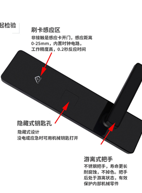 酒店门锁宾馆锁磁卡感应锁电子ic锁木门锁公寓出租锁民宿锁门禁读