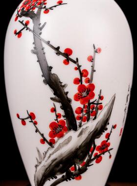 花羊脂玉陶手绘暗香硕瓷果摆件 厅插中式家01028客居古典装饰品