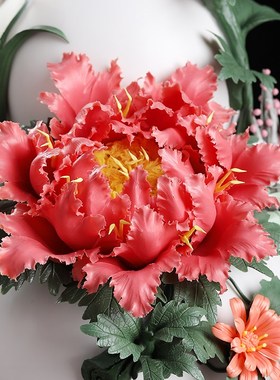 新中式手工《福如东海》陶瓷葫芦瓷花H摆件 客厅装饰乔迁艺术礼品