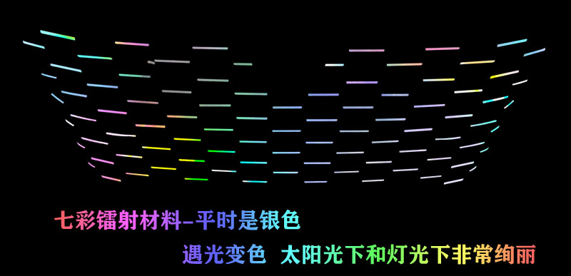 22款21款长安CS55plus中网装饰车贴纸改装七彩变光满天星饰条纸-图3