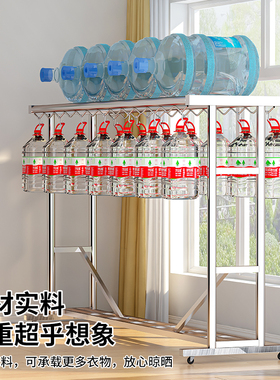 阳台立式不锈钢落地衣架户外双杆床单卧室结实耐用现代轻奢晾衣架