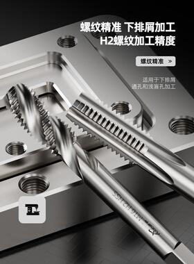 Lucater直槽丝锥通孔螺旋丝攻盲孔高速钢孔加工螺纹丝锥M3 -M48
