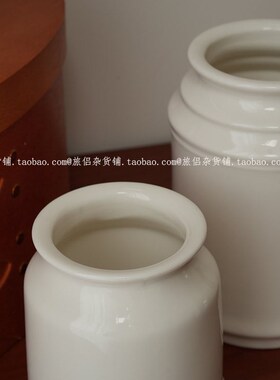 复古简约厨房陶瓷收纳罐白色餐具筷子笼储物罐高颜值收纳桶笔筒