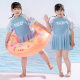 2026 New Fat Girls Swimwear Medium and Big Split Plus Fat Plus Size Fat Children Girls Belly Covering Swimsuit Summer