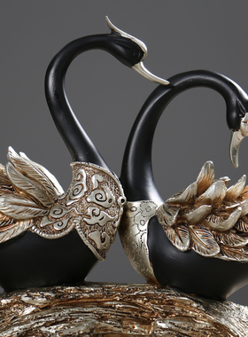 创意摆件家居饰品酒柜装饰品摆设天鹅客厅橱柜办公室工艺品礼物