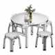 304 thickened stainless steel folding round table square table outdoor rental house canteen convenient table learning and writing special table