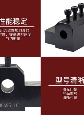 数控车床机夹车刀座 SBHA16内径导套刀架与ER直柄夹具
