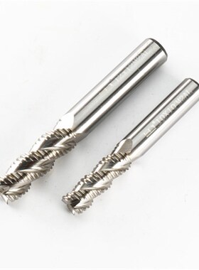 YJ超硬白钢铝用粗皮刀 波刃铣刀 三刃6mm-20mm 铜铝开粗专用刀
