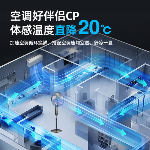扬子电风扇落地扇家用大风2026新款立式宿舍定时摇头静音节能省电 - 图2