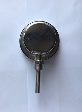 双金属温度计 WSS-413 0-100度双刻度表盘直径100mm固定螺纹ZG1/2