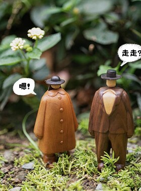 铃兰花小夜灯手工木雕创意高级实木桌面床头台灯摆件小众情侣礼物